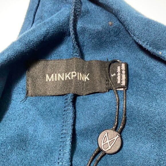 NWT MINKPINK Medina Suede Playsuit S Blue - Picture 13 of 15